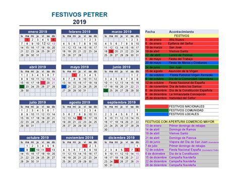 Calendario Laboral Petrer Calendario Mar 2021