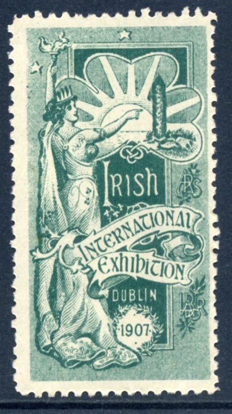 International Irish Exhibition Cinderella Stamp Dublin 1907 Postage