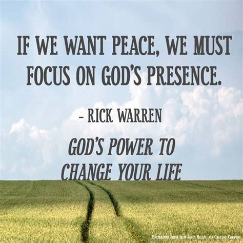 The Purpose Driven Life Quote By Rick Warren Focus On God Gods