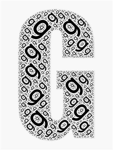 Letter G Word Text Art Typography Sticker For Sale By Textonlystore