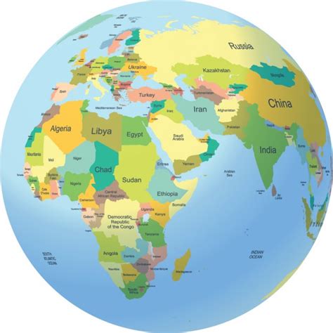 Globe World Map Wall Sticker