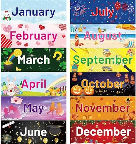 Classroom Calendar Months