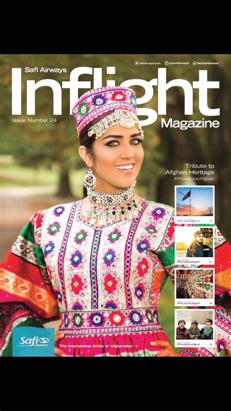 Miss Afghanistan Bahari Ibaadat Cover Of Safi Airline Afghan Fashion
