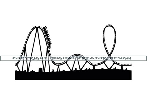 Roller Coaster SVG Roller Coaster Clipart Roller Coaster Etsy
