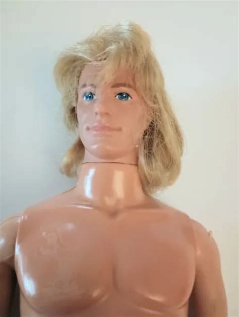 Vintage Mattel Nude Ken Barbie Doll Shoulder Length Hair Blonde
