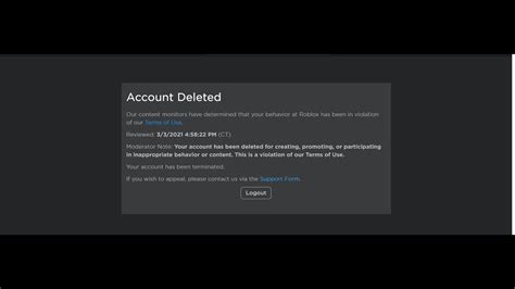 Roblox Deleted My Account For Something I Did Not Even Do