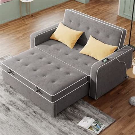 Merax Sofa With Pull Out Bed Convertible Sleeper Sofa Bed Loveseat