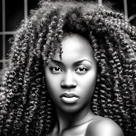beautiful black woman portrait · creative fabrica