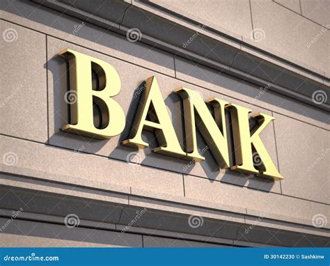 Bank Sign On Building Stock Illustration Illustration Of Financial