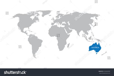 World Map With Indication Of Australia Royalty Free Stock Vector