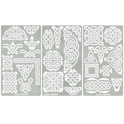 Buy Aleks Melnyk 37 Metal Journal Stencils Celtic Patterns Wicca