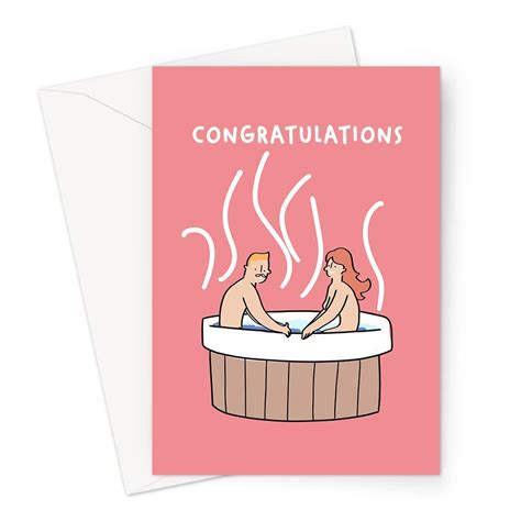 Buy Congratulations Couple In A Hot Tub Greeting Card Nude Couple In