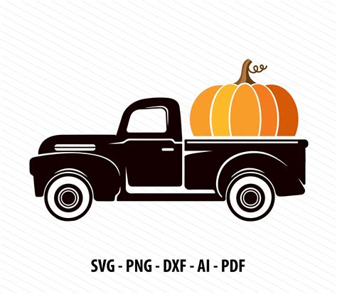 Fall Truck Svg Happy Thanksgiving Svg Pumpkins Truck Svg Harvest Svg