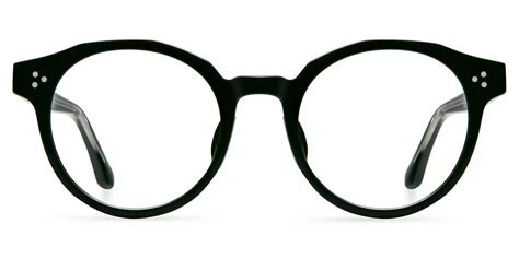 ch2809 round black eyeglasses frames leoptique