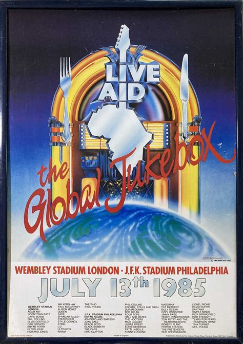 Lot 197 Live Aid Original Concert Poster