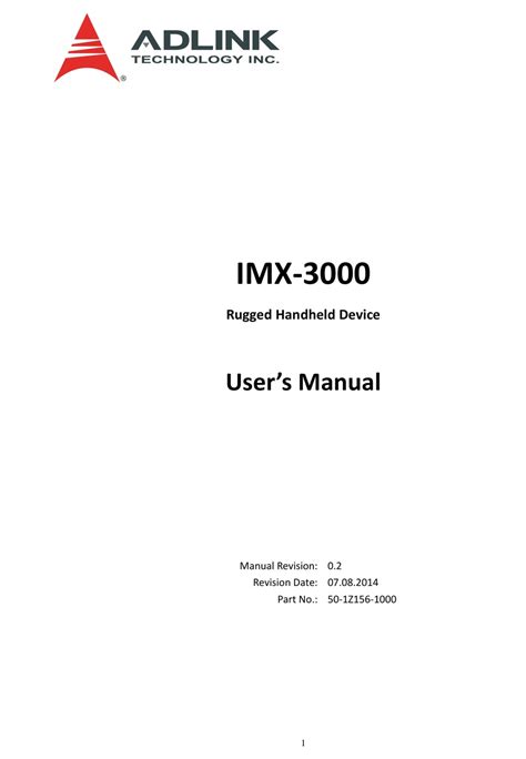 Adlink Technology Imx 3000 User Manual Pdf Download Manualslib