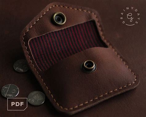 Leather Coin Purse Pdf Pattern Etsy