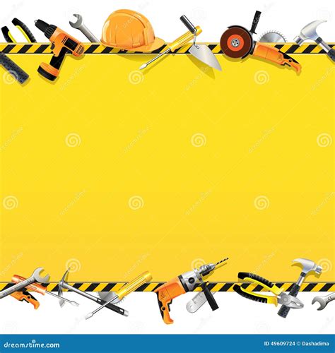 Vector Construction Background Stock Vector Illustration Of Build