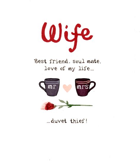 Funny Birthday Card Wife Duvet Thief Comedy Card Company
