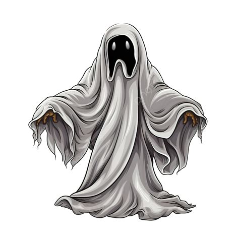 A Very Scary Illustration Of A Ghost On Halloween Creepy Halloween