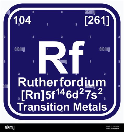 Rutherfordium Periodic Table Of The Elements Vector Illustration Eps 10