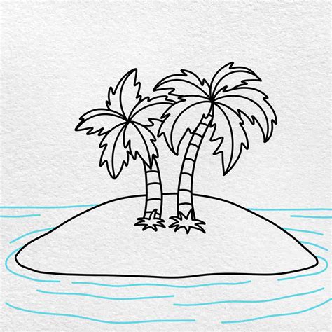 How To Draw An Island Helloartsy