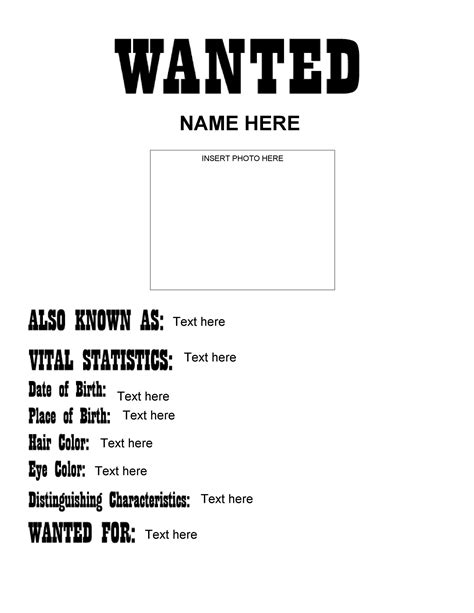 wanted poster templates 14 free word excel and pdf formats samples examples designs