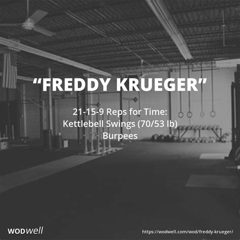 Freddy Krueger Wod Motivation Wod Workout Kettlebell