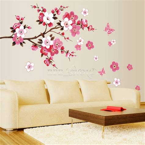 Etsy wall sticker ideas for easy and playful decor. Flower Butterfly Removable Wall Vinyl Decal Art Home DIY Decor Wall Sticker | eBay