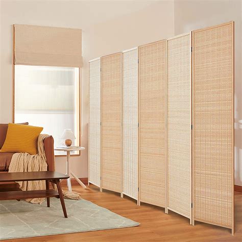 Buy Tinytimes 6 Ft Tall Bamboo Room Divider 6 Panel Room Dividers