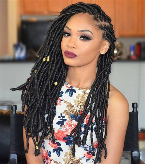 40 fabulous funky ways to pull off faux locs faux locs braided hairstyles hair beauty