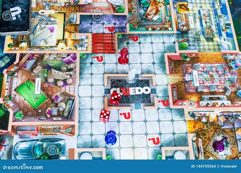 Gameboard Of Cluedo Clue Murder Mystery Game Editorial Stock Image