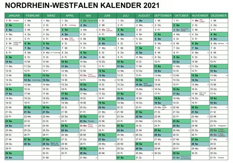 Hier finden sie den kalender 2021 mit nationalen und anderen feiertagen für deutschland. Druckbare Leer Sommerferien 2021 NRW Kalender Zum ...