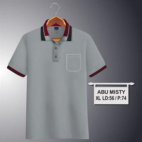 Jual Liso Wear Kaos Polo Shirt Polos Saku Kerah Kombinasi Kaos Seragam Kerah Pria Lengan