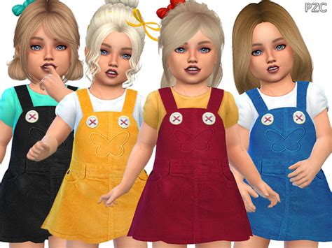Fall Dress For Toddler Girls By Pinkzombiecupcakes At Tsr Sims 4 Updates