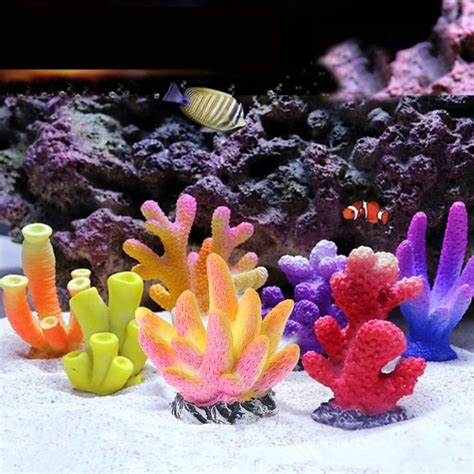 Colorful Resin Aquarium Artificial Coral Reef Decoration Fish Tank