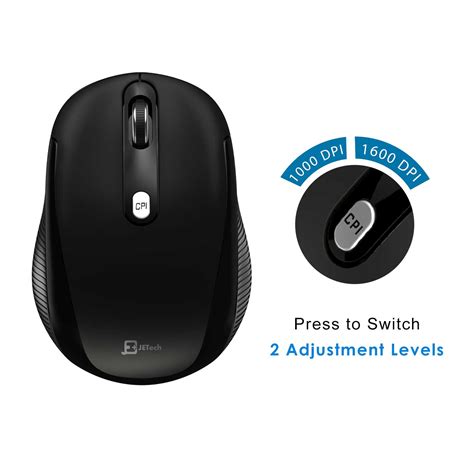 Jetech 24ghz Wireless Mobile Optical Mouse With 3 Cpi Levels And Usb