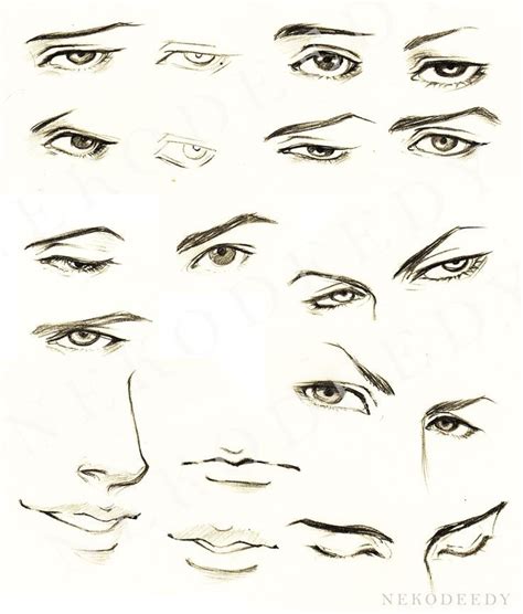 Drawing male anime eye step by step specifics common to male anime eyes. anime male references - Google Search | Sketches, Guy drawing