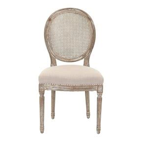 Zhenghao french country round cane back dining chairs set of 2, farmhouse retro kitchen chairs, distressed wood chairs for dining room/living room/bedroom (soft gray). French Cane Chairs - Foter