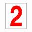 Number 2 Sticker Red  Safety Labelcouk