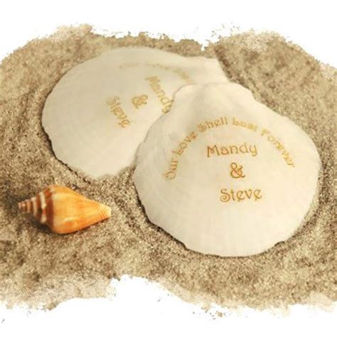 Personalized Wedding Seashell Beach Wedding Favors Island Weddings