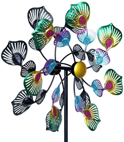 Wholesale Hourflik Kinetic Wind Spinners With Stable Stake Metal Garden