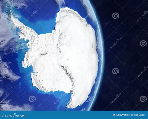 Antarctica From Space Stock Illustration Illustration Of Continent