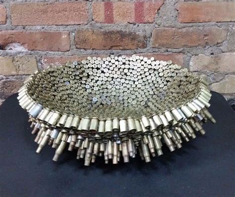 Large 16 Bullet Casing Bowl Modern Table Decor Ooak By