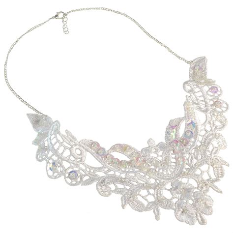Lace Statement Necklace Bridal Necklace Twisted Pixies