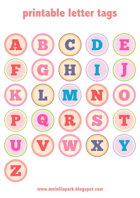 Free Printable Alphabet Letter Tags Diy Buchstaben Sticker Freebie