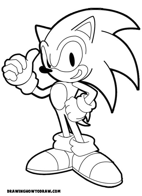 Sonic The Hedgehog Coloring Book Page Printable How To Draw Step By