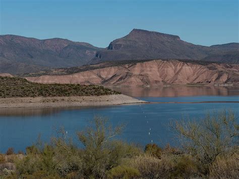 Theodore Roosevelt Lake From The Visitors Center In Arizona
