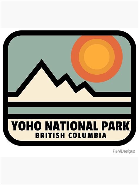 Yoho National Park Poster By Fahldesigns Redbubble