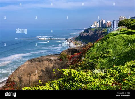 Coast Of Peru At Lima Stock Photo Alamy